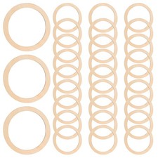  30 anelli di legno cerchi piatti anelli rotondi di legno non finiti artigianato