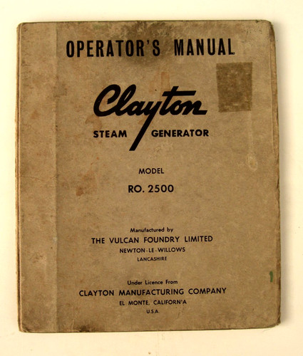 Original vintage clayton steam - vintage,