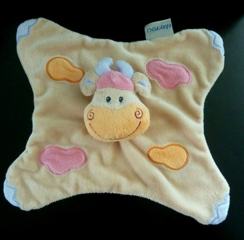 Doudou plat nattou vache - plat,
