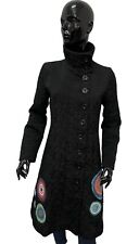 Cappotto Desigual Donna Taglia 38 Giubbotto Invernale Giubbino Giacca Nero Black