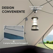 Tenda campeggio 2 posti, 2