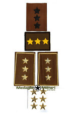 Gradi Capitano Esercito Tubolari + Strappo + 6 Stelle a Vite Oro