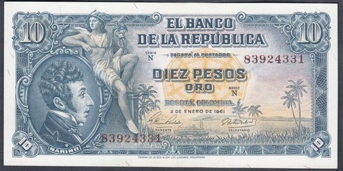 Columbia pesos anno - columbia, 10