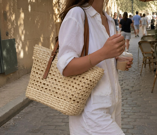 Borsa tote tessuto - tessuto, di