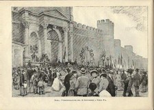 Stampa antica ROMA PORTA PIA