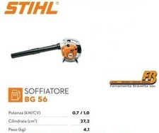 Soffiatore STIHL BG 56 - BG56 potente getto aria - Professionale motore 2 MIX