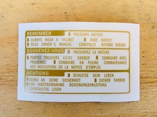 Honda Africa Twin XRV 750 RD04 Adesivo Serbatoio Sticker Decal Warning