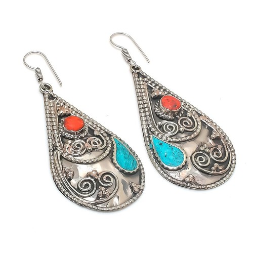 Orecchini corallo rosso - orecchini,