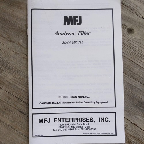 Mfj 731 analizzatore - mfj-731,