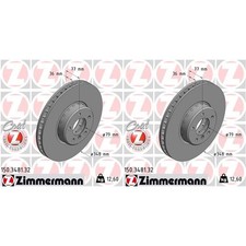 2x ZIMMERMANN Formula F Dischi Freno 348mm Frontale Adatto A per BMW 5 6