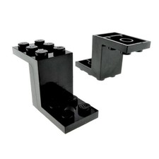 2x Lego piastra angolare nera