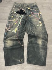 pantaloni jeans acne studious stampati in 3d pantaloni denim caramelle 1981m