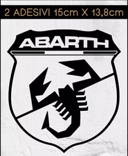 KIT 2 adesivi Prespaziati personalizzabili Logo Abarth Vari Colori