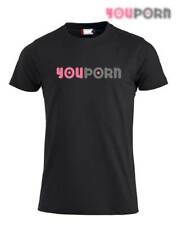 Maglietta T-shirt YouPORN You Porn Nero  personalizzabile con nome
