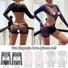 Body donna trasparente maglia