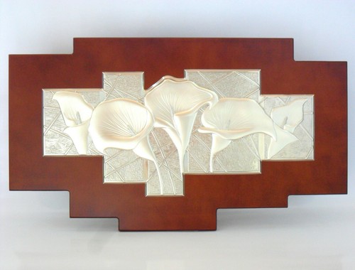 Quadro argento cm22x48 - quadro, legno