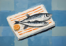 Poster Natura morta pesci -