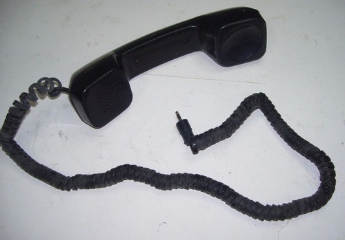 Microtelefono nero con cavo - , a