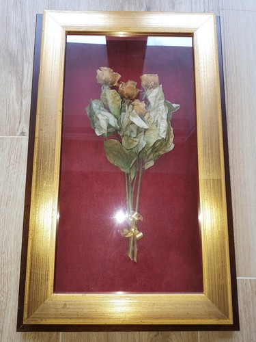 Quadro con fiori secchi - con,