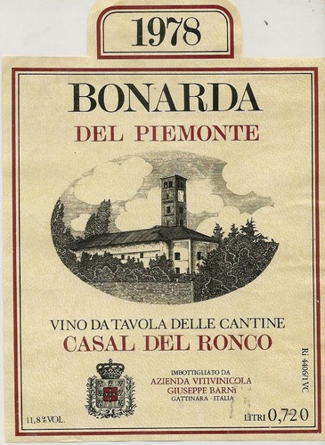 Bonarda del piemonte 1978 - del,