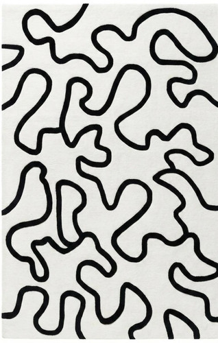 Tappeto astratto bianco - , e
