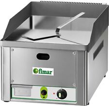 Fry top a gas singolo piastra liscia al cromo bistecchiera professionale cromata