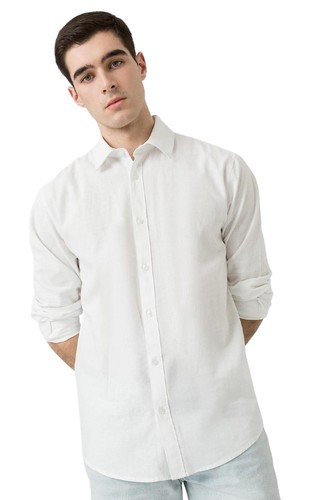 Camicia uomo misto lino cotone