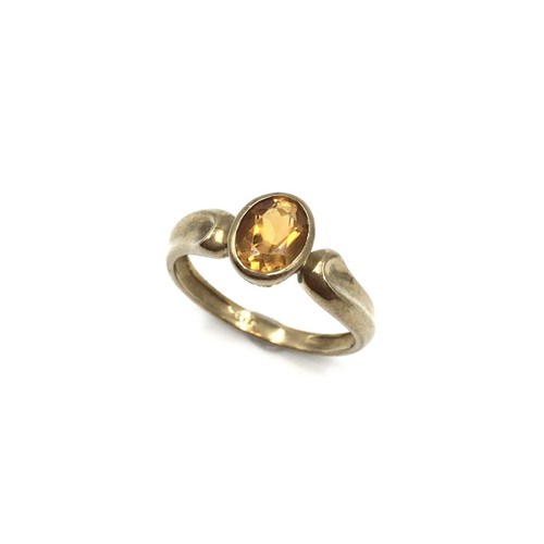 Anello oro giallo citrino - anello,