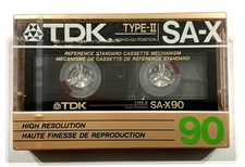 TDK SA-X 90 audiocassetta vintage nastro vuoto sigillato Made in Japan tipo II ver 2