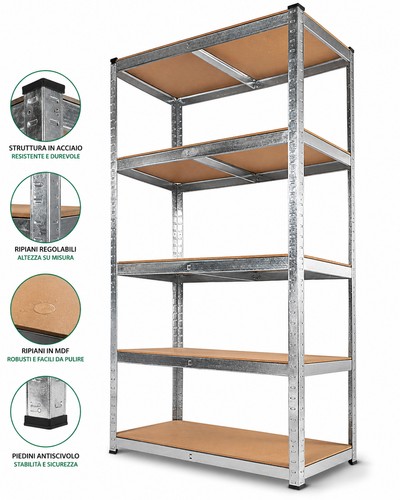 Scaffale metallico ripiani - scaffale,