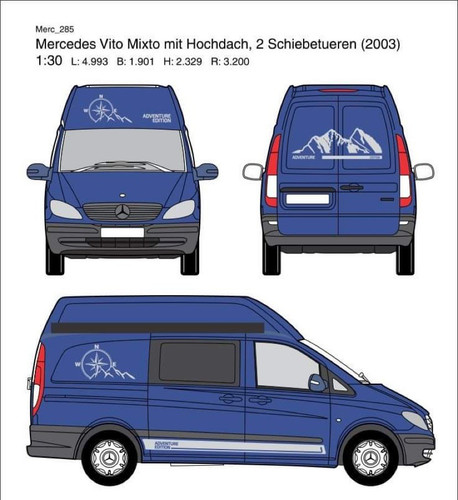 Strisce laterali mercedes vito - strisce,