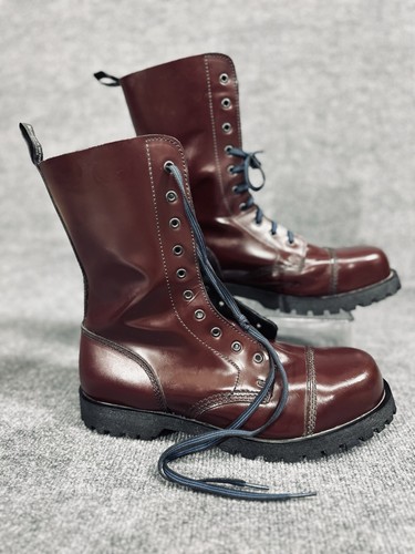 Stivali bretelle oxblood - stivali, e
