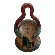 Posacenere Impilabili Vintage POZZO in Ceramica Dipinta a Mano Set da 5 pezzi