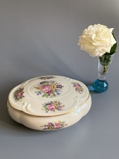 Scatola portagioie vintage porcellana Rosenthal Germania anni 50 decoro floreale