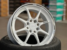 NUOVO 15x6,5 ET40 AOW CE28 Club Racer 4x100 (4 Ruote) HONDA CIVIC EK EG BIANCO