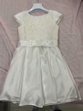 VESTITO ELLIETTE, BIANCO ELEGANTE CERIMONIA BAMBINA  TAGLIA 32, 4-5 ANNI