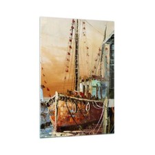 Quadro su Vetro 70x100cm Cutter Porto Olio Stampe Immagini Quadri Moderni Murale