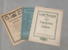 Luigi Mozzani spartiti chitarra classica rari lotto di 3 studi vintage 