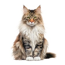 4 adesivi gatto delle foreste