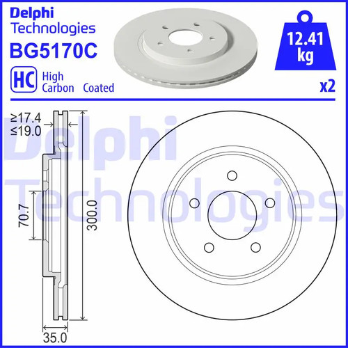 Disco freno posteriore delphi - disco,