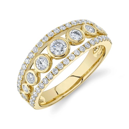 Diamante lunetta anello 14k - diamante,