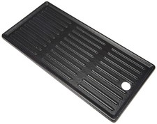 Piastra per grill a 3 fornelli Metallo Nero Rettangolare