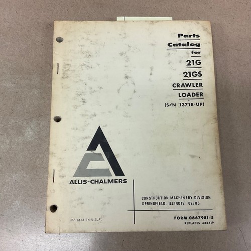 Fiat allis chalmers 21g 21gs - allis,