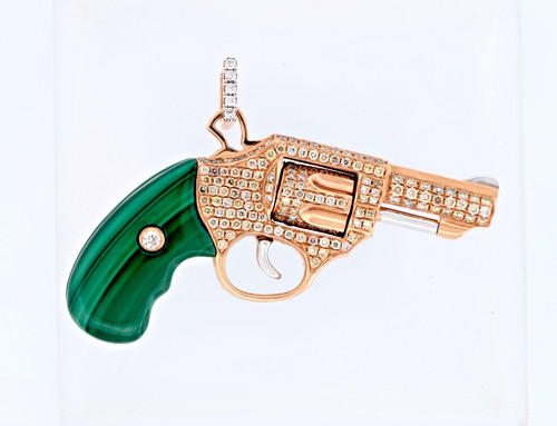 Ciondolo revolver oro giallo