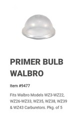 Walbro Models WZ3-WZ22