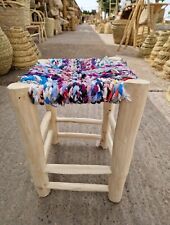 Sgabello in legno marocchino