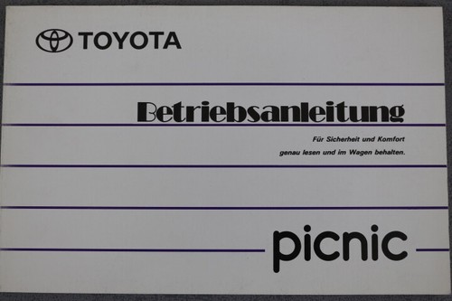 Toyota picnic manuale - -, uso