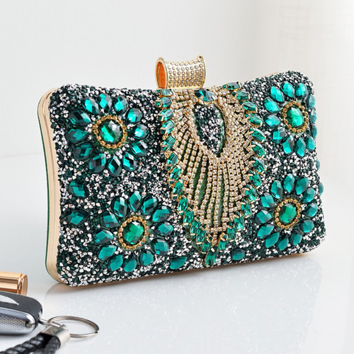 Donna cristallo strass borsa - cristallo,
