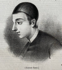 CALABRIA-COSENZA-ANTICO RITRATTO-GAETANO GRECO-LITOGRAFIA DELL'800-RICCIO