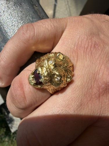 Anello testa leone - di, con